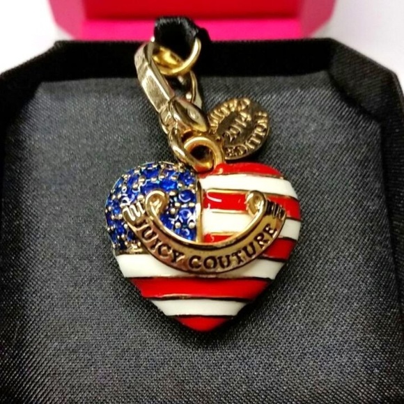 Juicy Couture AMERICANA HEART Charm RARE NIB - Picture 3 of 4